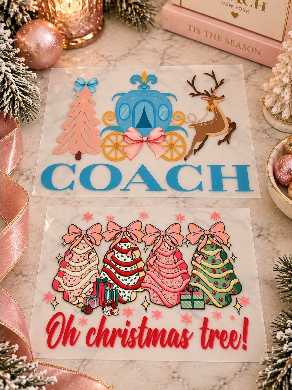 Christmas Fashion-Inspired Shirt Decal (Pick One)